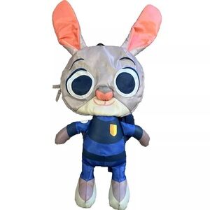Gray and Blue Bunny Plush Toy